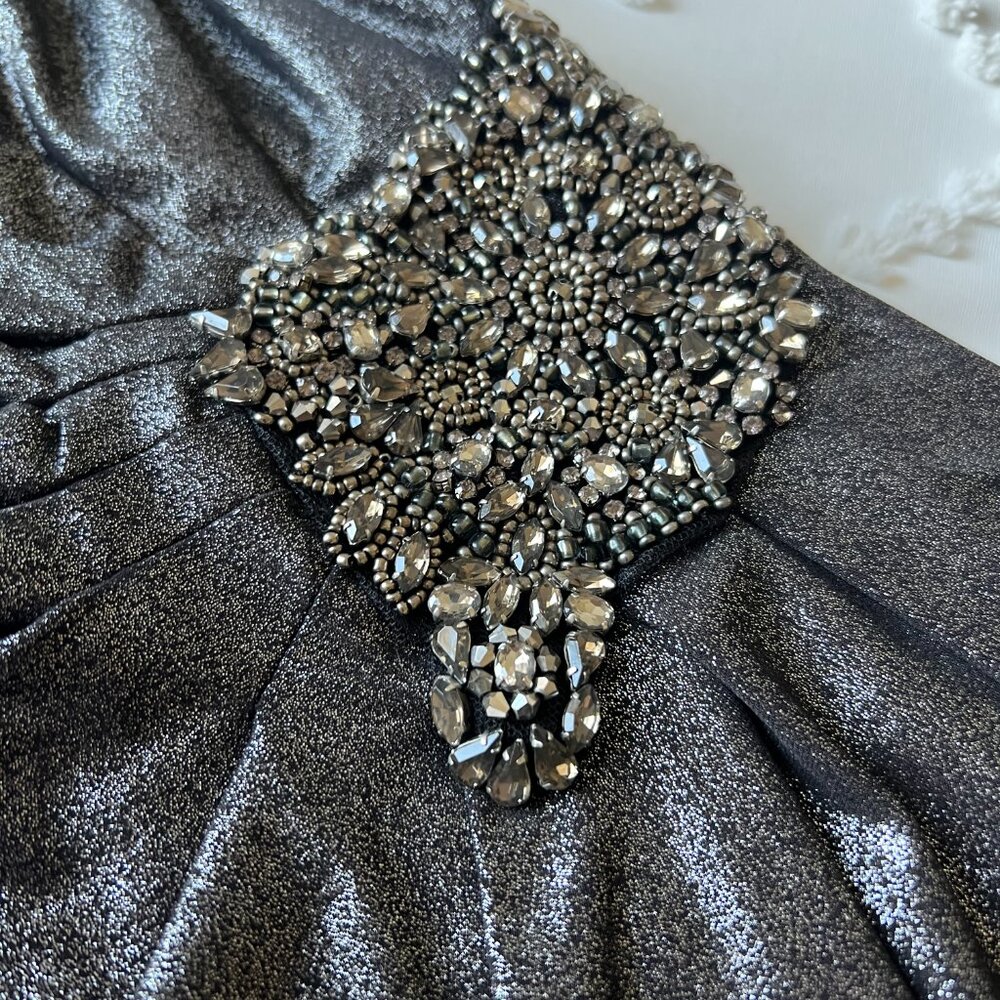 Calvin Klein Cocktail dress silver & black with embellishment Size 8 - Picture 5 of 16